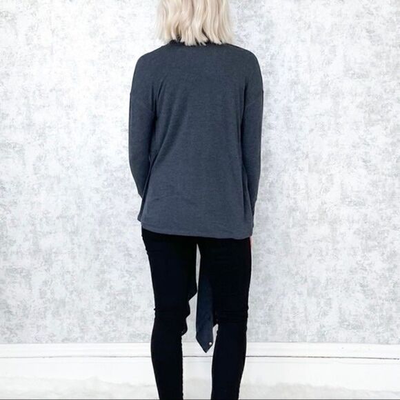 Caslon Off Duty Gray Long Convertible Cardigan - Picture 13 of 15